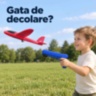 Avion din spumă cu lansator tip pistol pentru copii