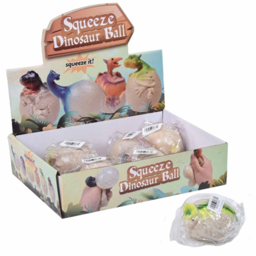 Ou din Cauciuc Squish Ball cu Dinozaur