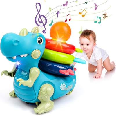 Dinozaurul Interactiv cu Inele Colorate | image