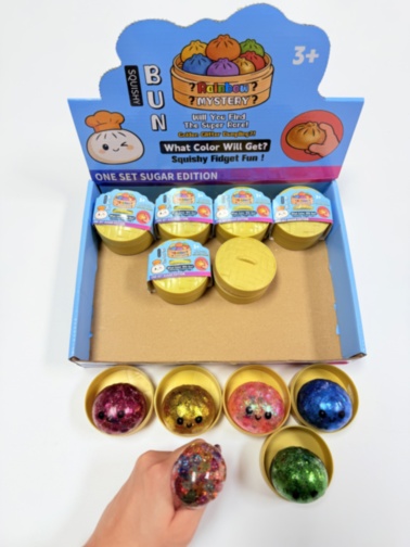[DISPLAY BOX]12 sleeve card steamer 5.5cm deep pink color bead bun