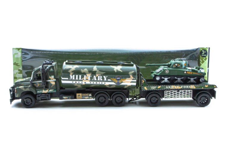 Mega Camion Militar cu Trailer și Tanc, 96cm 