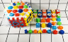 Hexagon Multifuncțional, Educativ cu Blocuri, Litere/Cifre, Figuri Geometrice, 54 piese