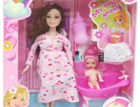 Set Păpușă Mămică Gravidă cu Bebe - „Happy Mother” | image