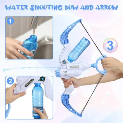 Arc cu Apă și Baloane de Săpun pentru Copii – 2 în 1, cu Lumină LED (culoare aleatorie)
