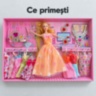 Set păpușă cu rochițe și bijuterii de prințesă, 29 cm