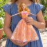 Set păpușă cu rochițe și bijuterii de prințesă, 29 cm