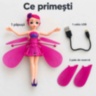 Păpușă zburătoare cu senzor, lumini și încărcare USB