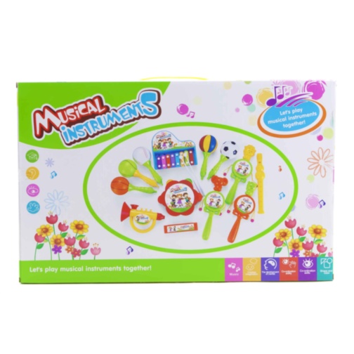 Set de Instrumente Muzicale cu Trompetă, Fluier, Xilofon, Muzicuță, Maracas