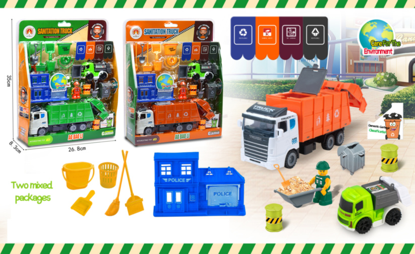 Set Salubrizare cu Camioane de Gunoi, Pubele și Accesorii