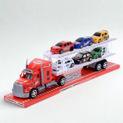 Camion Transport Auto cu 6 Mașinuțe Incluse (culori aleatorii) | image