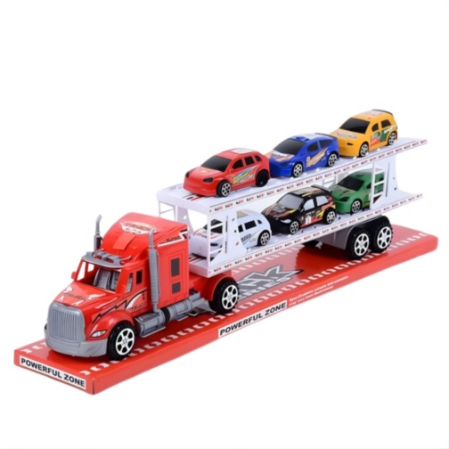 Camion Transport Auto cu 6 Mașinuțe Incluse (culori aleatorii)