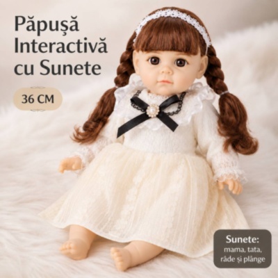 Păpușă Interactivă cu Sunete și Rochie Elegantă | image