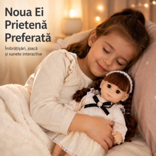 Păpușă Interactivă cu Sunete și Rochie Elegantă