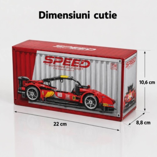 Mașină sport de construit cu inerție, 408 piese