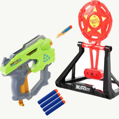 Set Pistol cu Gloanțe Moi și Țintă pentru Tir Interactiv | image