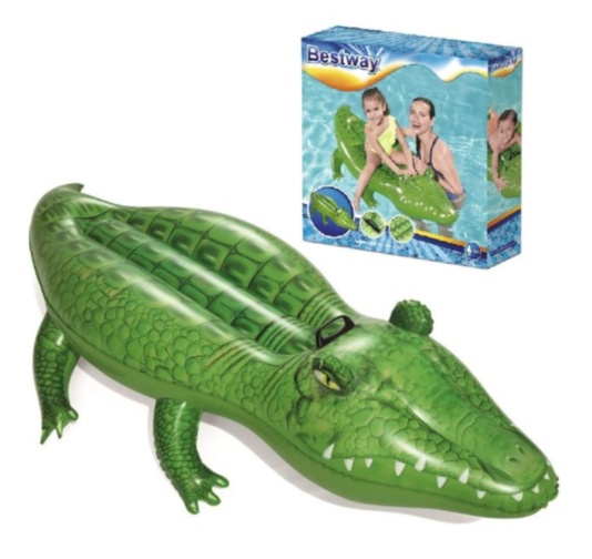 Saltea Gonflabilă de Plajă in formă de Crocodil 168 x 79 cm