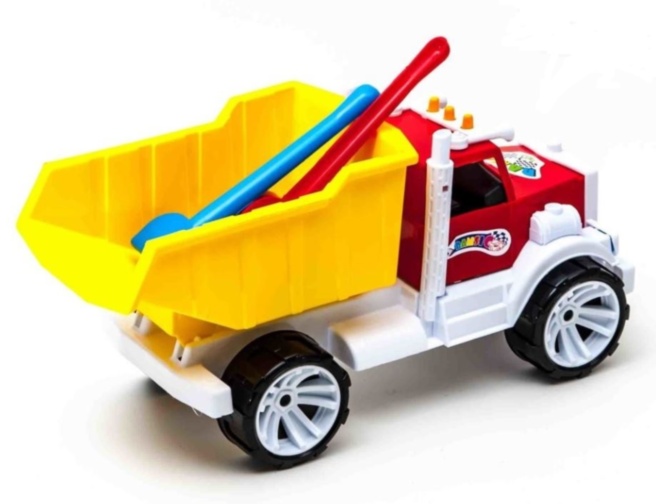 Camion cu Lopățica, Greblă și Formă de Nisip, 43cm