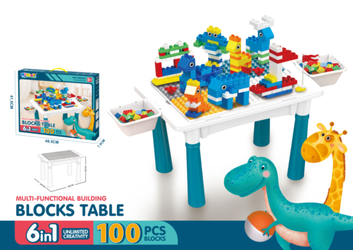 Constructor 100 Piese cu Masă și Scăunel