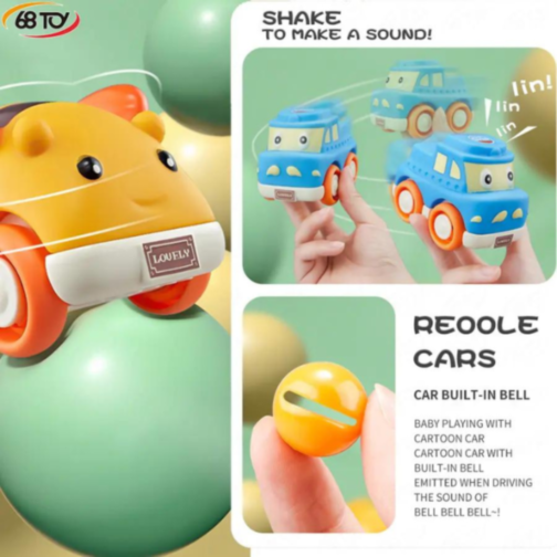 Set de 3 mașini zornăitoare din vinil – Rattle Cars