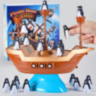 Joc de Echilibru Pirate Boat cu Pinguini, Dezvoltă Coordonarea și Răbdarea