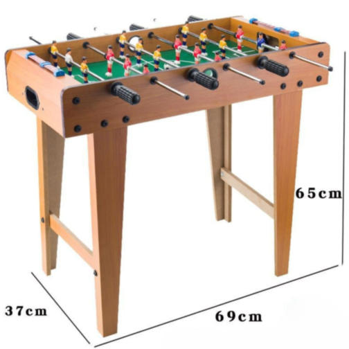 Masa de Fotbal pentru Copii cu Picioare din Lemn – Joc de Fotbal de Masă 69x37x62 cm