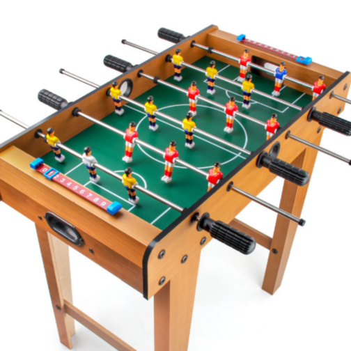 Masa de Fotbal pentru Copii cu Picioare din Lemn – Joc de Fotbal de Masă 69x37x62 cm