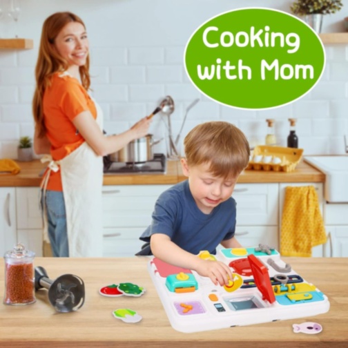 Busy Board Montessori de Bucătărie cu Activități Interactive