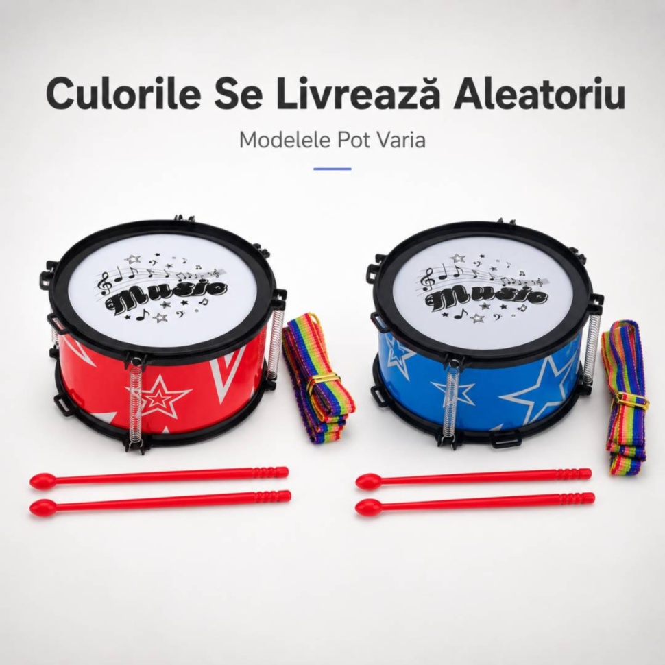 Culorile tobei muzicale se livrează aleatoriu în funcție de stoc