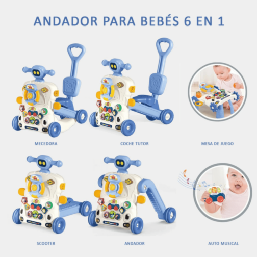 Centru de Activități 6 în 1 pentru Bebeluși – Mers, Joacă și Plimbare