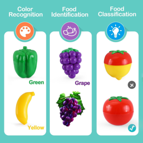 Melc Interactiv cu Fructe și Legume – Dezvoltare Sensorială pentru Copii