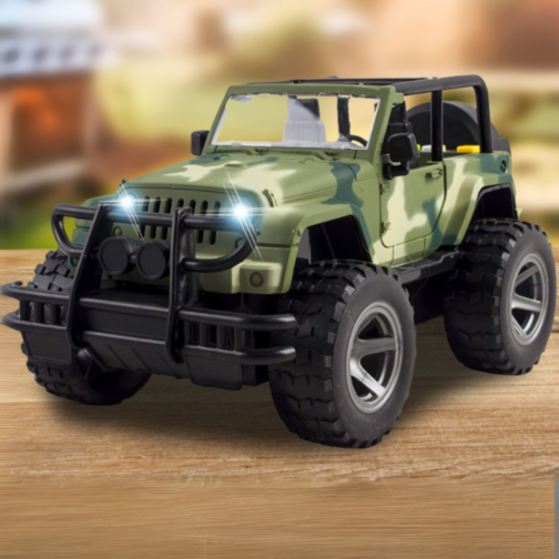 Mașină de Jucărie Jeep Off-Road Militar 1:16 cu Sunete, Lumini și Uși Mobile