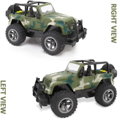 Mașină de Jucărie Jeep Off-Road Militar 1:16 cu Sunete, Lumini și Uși Mobile