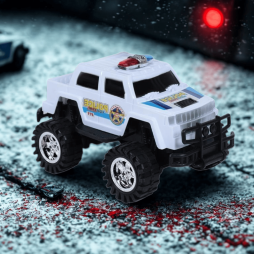 Mașină Poliție Monster Truck cu Roți Mari (culoare aleatorie)