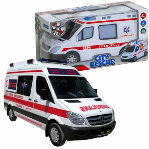Ambulanța, ocolește obstacole, emite lumini și sunete