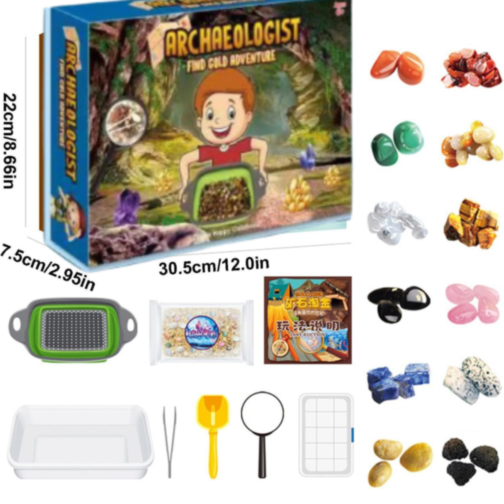 Set educativ de excavație „Arheologul - Aventura Descoperirii Aurului”