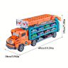 Camion Transporter cu Piste de Curse și Mașinuțe – Model „Rocket” (galben)