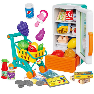 Set Interactiv Frigider și Coș de Cumpărături – Lumini și Sunete (culoare aleatorie) | image