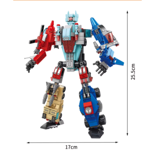 Set de Construcție 6 în 1 Mech Ares – Robot Transformabil din Vehicule, 514 piese