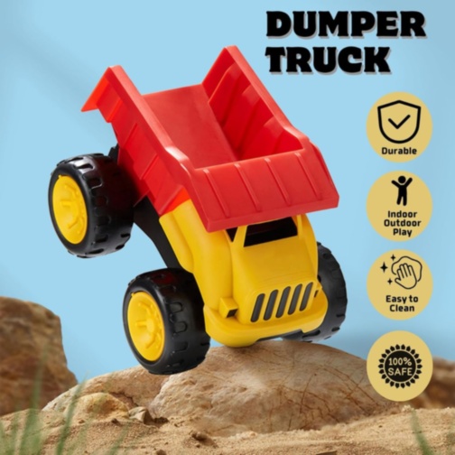 Camion basculant cu inerție, roți mari pentru copii