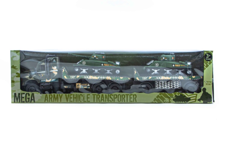 Mega Camion Militar cu Trailer și 2 Tancuri, 96cm 