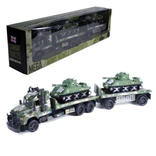 Mega Camion Militar cu Trailer și 2 Tancuri, 96cm 