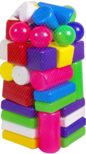 Set de Construcție cu Forme Geometrice Colorate 