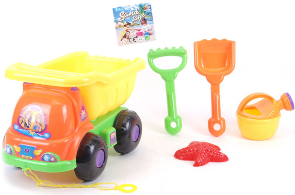 Camion cu 4 Accesorii de Nisip, cm 