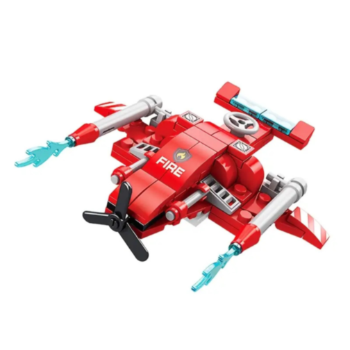 Set de Construcție Fire Rescue 6-în-1 – Vehicule de Pompieri și Salvare, 493 piese