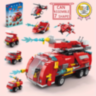 Set de Construcție Fire Rescue 6-în-1 – Vehicule de Pompieri și Salvare, 493 piese