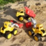 Excavator cu braț mobil pentru copii, jucărie construcții