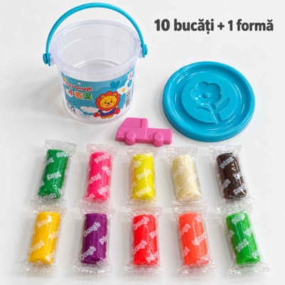 Set plastilină colorată cu 10 bucăți și formă | image