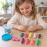 Set plastilină colorată cu 10 bucăți și formă