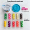 Set plastilină colorată cu 10 bucăți și formă