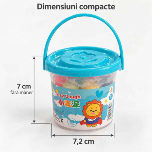 Set plastilină colorată cu 10 bucăți și formă